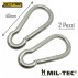 Set 2 Pezzi Moschettone 4 cm in ACCIAIO INOX Carabiner Stainless Steel MILTEC