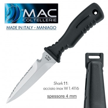 Knife Coltello SUB Shark 11 MAC Coltellerie MADE IN ITALY Maniago INOSSIDABILE