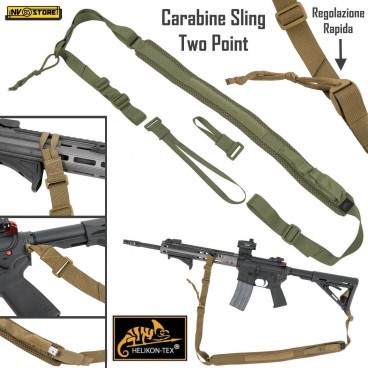 Cinghia per Fucile a 2 Punti HELIKON-TEX CARABINE SLING a Regolazione Rapida AG