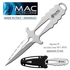 Knife Coltello SUB Apnea 9 MAC Coltellerie MADE IN ITALY Maniago 100% INOX