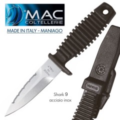 Knife Coltello SUB Shark 9 Apnea MAC Coltellerie MADE IN ITALY Maniago 100% INOX