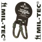 SET 2 PEZZI MOSCHETTONE MILTEC 6 cm CARABINER METAL MILITARE SOFTAIR SURVIVOR WL