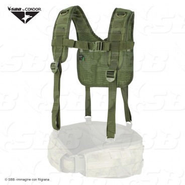 BRETELLE SUSPENDER PER CINTURONE IMBOTTITO TATTICO CONDOR MILITARE SOFTAIR OD