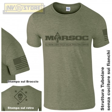 Maglia T-SHIRT Militare MARSOC Special Forces Marine Corps USMC Maglietta Uomo O