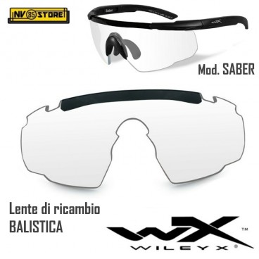 Lente di Ricambio Occhiali Balistici WILEY-X Saber Protezione Balistica CLEAR