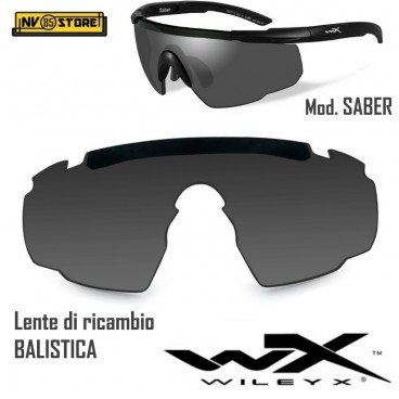 Lente di Ricambio Occhiali Balistici WILEY-X Saber Protezione Balistica SMOKE