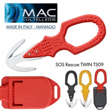 Taglia Cime Twin Rescue Knife MAC Coltellerie TS09 MADE IN ITALY Acciaio INOX