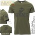 Maglia T-SHIRT Payper Militare Marines Marine Corps USMC Maglietta Uomo Verde GG