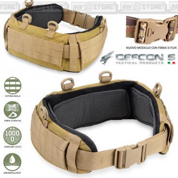 Cinturone Imbottito Tattico con Sistema MOLLE DEFCON 5 MB02 Militare Coyote Tan