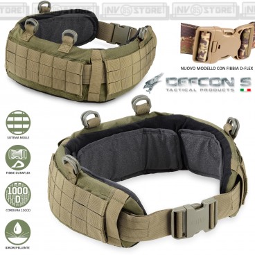 Cinturone Imbottito Tattico con Sistema MOLLE DEFCON 5 MB02 Militare Verde OD