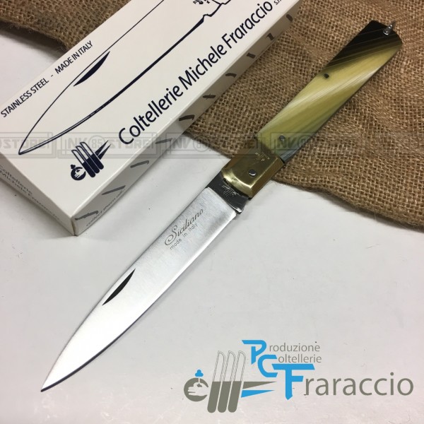 COLTELLO SICILIANO ARTIGIANALE FRARACCIO MADE IN ITALY 100% CACCIA FOLDING  25 cm - nv85store