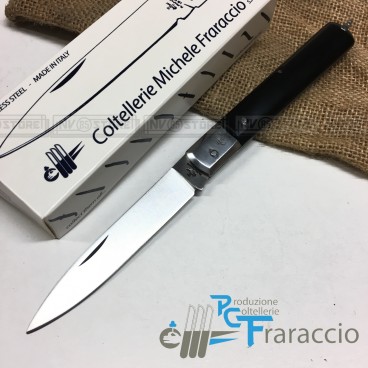 COLTELLO SFILATO SICILIANO ARTIGIANALE FRARACCIO MADE IN ITALY ABS BLACK 23 cm