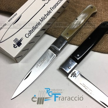 COLTELLO CALTAGIRONE CORNO ARTIGIANALE FRARACCIO MADE IN ITALY CACCIA FOLDING 23