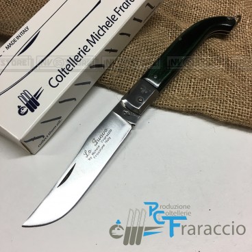 COLTELLO ZUAVO ARTIGIANALE FRARACCIO MADE IN ITALY CACCIA MANICO RESINATO 21 cm