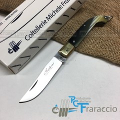 COLTELLO ZUAVO ARTIGIANALE FRARACCIO MADE IN ITALY CACCIA RESINA CHIARO 19 cm