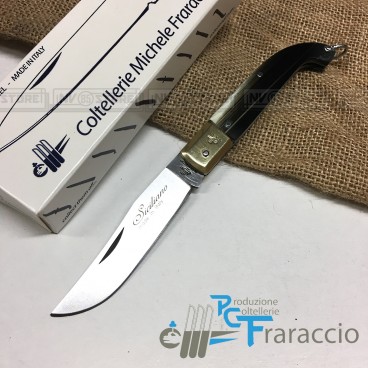 COLTELLO CACCIA ZUAVO ARTIGIANALE FRARACCIO MADE IN ITALY Manico Resina C cm 19