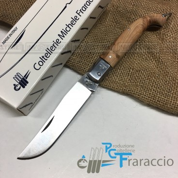 COLTELLO ZUAVO ARTIGIANALE FRARACCIO MADE IN ITALY CACCIA MANICO GINEPRO 19 cm