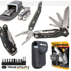 PINZA MULTIFUNZIONE TRUE UTILITY SEVEN U100TU2040 COLTELLO MOSCHETTONE SEGHETTO