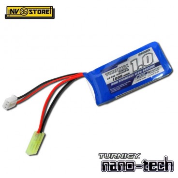 Batteria Lipo Litio TURNIGY NANO TECH 7,4V - 1200 mAh 15-25C per Fucili Softair