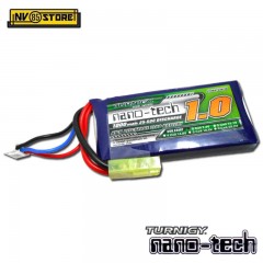 Batteria Lipo TURNIGY NANO TECH 7,4 V 1000 mAh 25-50C Tamiya per Fucili Softair