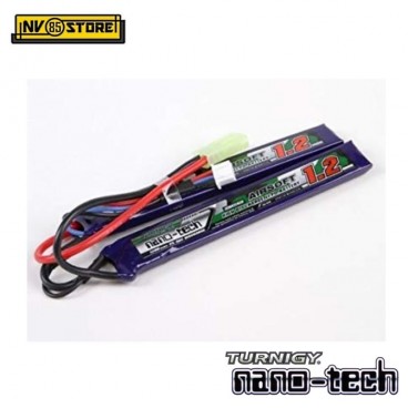 Batteria Lipo Litio TURNIGY NANO TECH 7,4V - 1200 mAh 15-25C per Fucili Softair