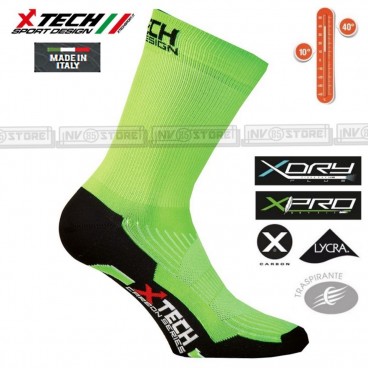 Calze XTECH Tecniche X-TECH SPORT Professional Carbon X-Dry Socks Made in Italy