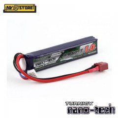 Batteria Lipo Litio TURNIGY NANO TECH 7,4V - 1200 mAh 15-25C per Fucili Softair