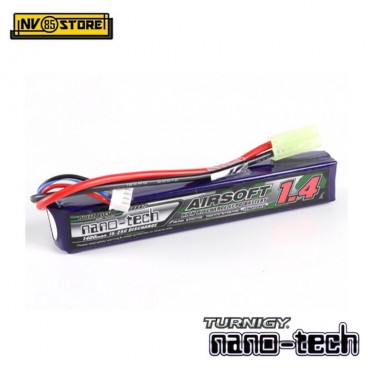 Batteria Lipo TURNIGY NANO TECH 11,1V 1400mAh 15-25C Tamiya per Fucili Softair A