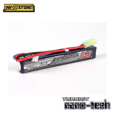 Batteria Lipo Litio TURNIGY NANO TECH 7,4V - 1200 mAh 15-25C per Fucili Softair