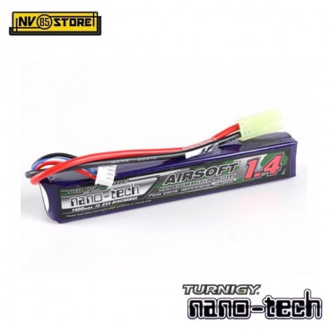 Batteria Lipo Litio TURNIGY NANO TECH 7,4V - 1200 mAh 15-25C per Fucili Softair