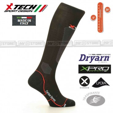 Calze XTECH Tecniche X-TECH SPORT Carbon 2.0 Dryarn Resistex XPro Made in Italy