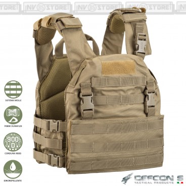 Gilet Tattico Combat DEFCON 5 Thunder Vest Carrier BAV19 Militare MOLLE Coyote