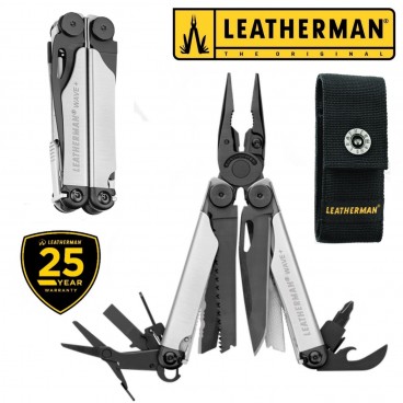 LEATHERMAN WAVE NEW VERSION PINZA MULTIFUNZIONE PLIER MULTITOOL + FODERO PELLE