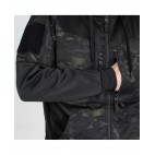 Felpa Uomo HELIKON-TEX Rogue Hoodie Fleece Pile Militare Outdoor MULTICAM® BLACK
