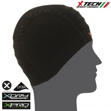 Cappello CAP Berretto Cuffia X-TECH XT99 Made in Italy TRASPIRANTE Outdoor BK