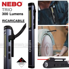 Torcia da Bici NEBO ARC500 BIKE LIGHT Ricaricabile LED 500 Lumens + COB LED