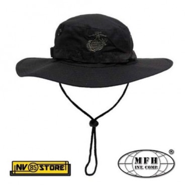 Boonie Hat USMC Marines Corps Logo Ricamato Rip-Stop Cappello Militare BK