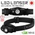 Torcia Frontale LED LENSER Torch MH4 New Ricaricabile 400 Lumens 180 METRI Black