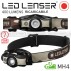 Torcia Frontale LED LENSER Torch MH4 New Ricaricabile 400 Lumens 180 METRI CAMO