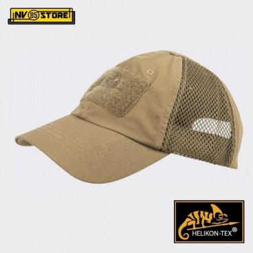 Cappello Berretto Baseball HELIKON-TEX Cap Mesh Militare Softair Caccia Coyote