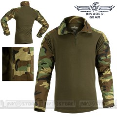 Maglia Tattica Combat Shirt INVADER GEAR Militare Softair Camo US Woodland M81
