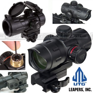 Red Dot UTG Leapers 1x32 4.2" Red/Green Dot Sight QD Mount Sgancio Rapido