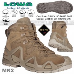 Anfibi Scarpe LOWA Zephyr MK2 GTX MID Scarponcini Goretex Impermeabili COYOTE OP