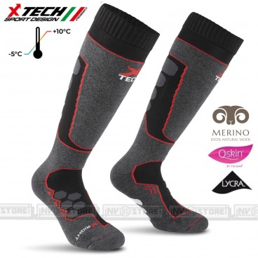 Calze Termiche Tecniche X-TECH SPORT RAPTOR Q-SKIN Thermo Socks Made in Italy BK