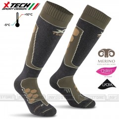Calze Termiche Tecniche X-TECH SPORT RAPTOR Q-SKIN Thermo Socks Made in Italy OD