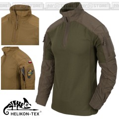 Combat Shirt HELIKON-TEX MCDU NYCO Maglia Tattica Militare VERDE OD RAL 7013