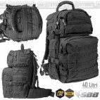 ZAINO TATTICO INCURSORE 30 Lt SBB BRANCALEONI ESERCITO SOFTAIR SURVIVOR BK NERO