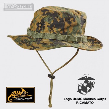 Boonie Hat HELIKON-TEX Marpat USMC Originale Logo RICAMATO Militare Softair