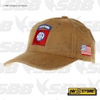 CAPPELLO BERRETTO AIRBORNE 82nd **ORIGINALE 100%** US ARMY MILITARE SOFTAIR TAN