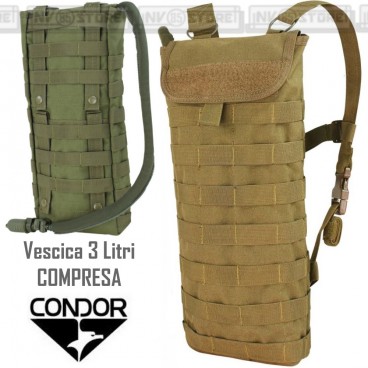 Zaino Idrosystem CONDOR HCB con Vescica 3 Litri Militare Esercito COYOTE